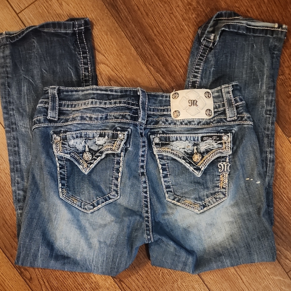 Miss Me Distressed Blue Boot Cut Jeans